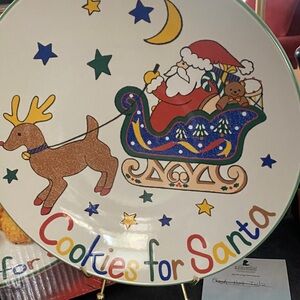 Cookies for Santa Decorative Plate - Festive Holiday Design